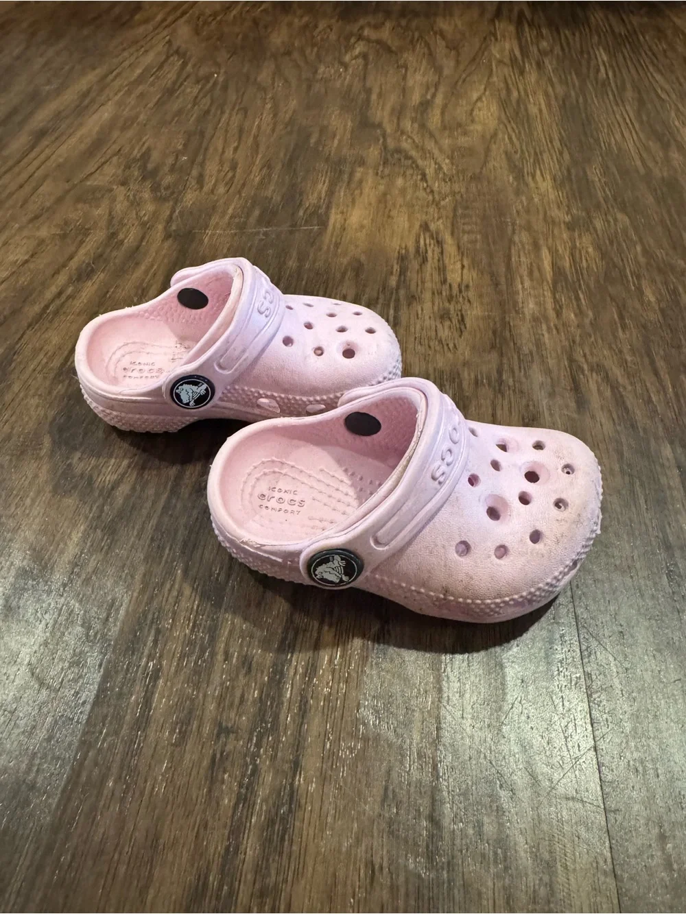 CROCS Kids' Light Pink Clogs with Heel Strap